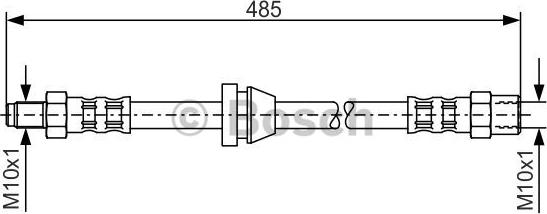 BOSCH 1 987 476 611 - Гальмівний шланг autocars.com.ua