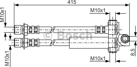 BOSCH 1 987 476 615 - Тормозной шланг avtokuzovplus.com.ua