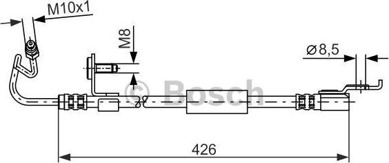 BOSCH 1 987 476 624 - Гальмівний шланг autocars.com.ua