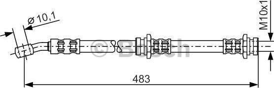 BOSCH 1 987 476 654 - Гальмівний шланг autocars.com.ua