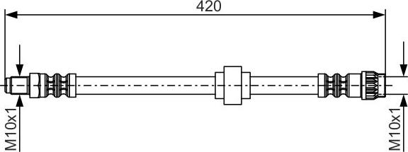 BOSCH 1 987 476 704 - Гальмівний шланг autocars.com.ua
