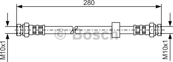 BOSCH 1 987 476 732 - Гальмівний шланг autocars.com.ua