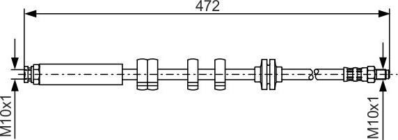 BOSCH 1 987 476 769 - Гальмівний шланг autocars.com.ua