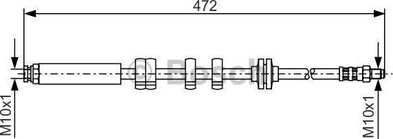 BOSCH 1 987 476 769 - Тормозной шланг avtokuzovplus.com.ua