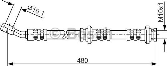 BOSCH 1 987 476 802 - Гальмівний шланг autocars.com.ua