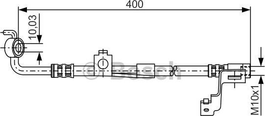BOSCH 1 987 476 815 - Гальмівний шланг autocars.com.ua