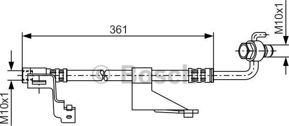 BOSCH 1 987 476 821 - Тормозной шланг avtokuzovplus.com.ua