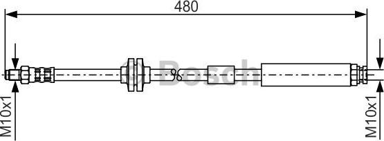 BOSCH 1 987 476 824 - Тормозной шланг avtokuzovplus.com.ua