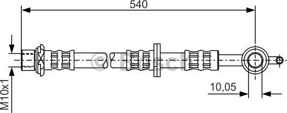 BOSCH 1 987 476 834 - Тормозной шланг avtokuzovplus.com.ua