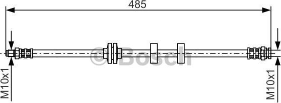 BOSCH 1 987 476 860 - Тормозной шланг avtokuzovplus.com.ua