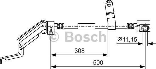 BOSCH 1 987 476 866 - Гальмівний шланг autocars.com.ua