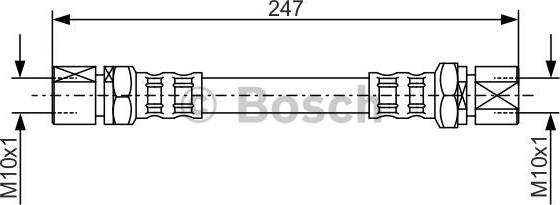 BOSCH 1 987 476 874 - Гальмівний шланг autocars.com.ua