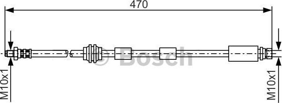 BOSCH 1 987 476 882 - Гальмівний шланг autocars.com.ua