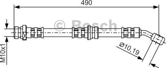 BOSCH 1 987 476 895 - Гальмівний шланг autocars.com.ua