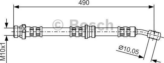 BOSCH 1 987 476 896 - Тормозной шланг avtokuzovplus.com.ua