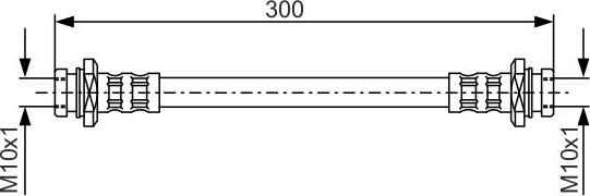 BOSCH 1 987 476 908 - Гальмівний шланг autocars.com.ua