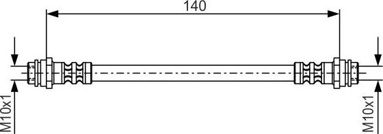 BOSCH 1 987 476 952 - Гальмівний шланг autocars.com.ua