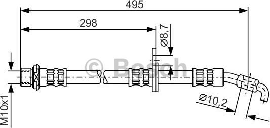 BOSCH 1 987 476 962 - Гальмівний шланг autocars.com.ua