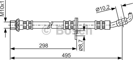 BOSCH 1 987 476 963 - Гальмівний шланг autocars.com.ua