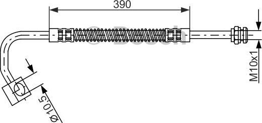 BOSCH 1 987 476 984 - Гальмівний шланг autocars.com.ua