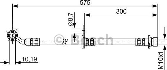 BOSCH 1 987 476 987 - Гальмівний шланг autocars.com.ua