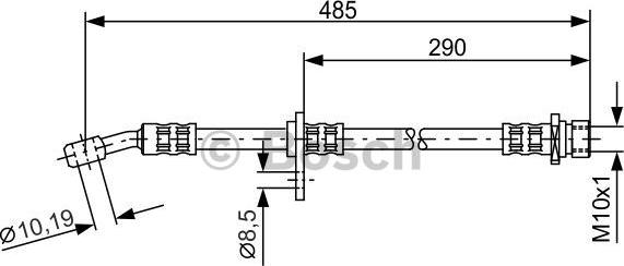 BOSCH 1 987 476 989 - Гальмівний шланг autocars.com.ua