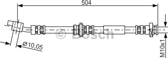 BOSCH 1 987 476 996 - Гальмівний шланг autocars.com.ua