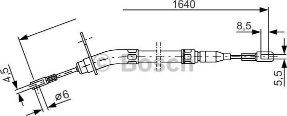 BOSCH 1 987 477 011 - Трос, гальмівна система autocars.com.ua