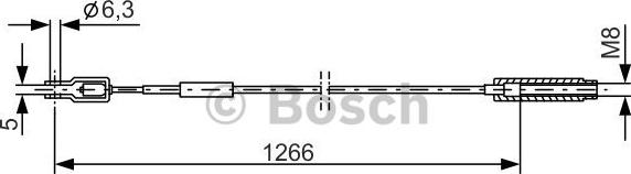 BOSCH 1 987 477 015 - Трос, гальмівна система autocars.com.ua