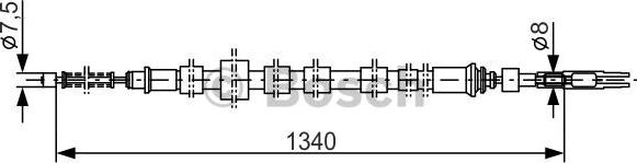 BOSCH 1 987 477 020 - Трос, гальмівна система autocars.com.ua