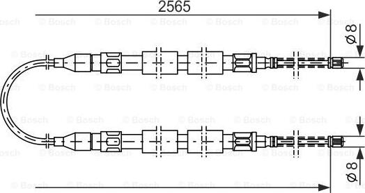 BOSCH 1 987 477 041 - Трос, гальмівна система autocars.com.ua