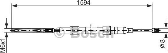 BOSCH 1 987 477 042 - Трос, гальмівна система autocars.com.ua