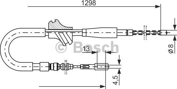 BOSCH 1 987 477 054 - Трос, гальмівна система autocars.com.ua