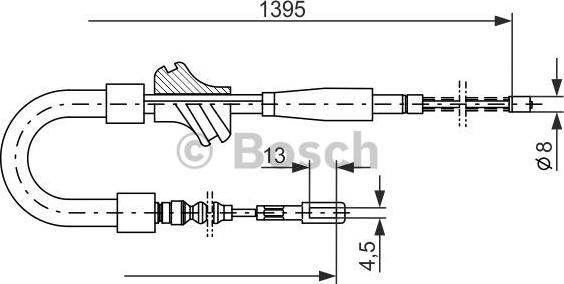 BOSCH 1 987 477 060 - Трос, гальмівна система autocars.com.ua