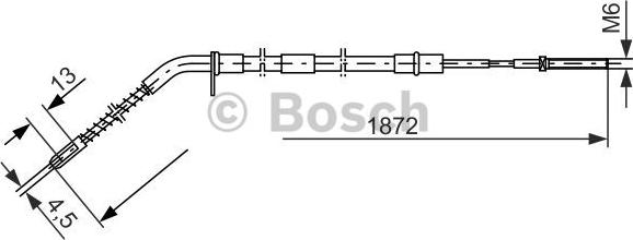 BOSCH 1 987 477 068 - Трос, гальмівна система autocars.com.ua
