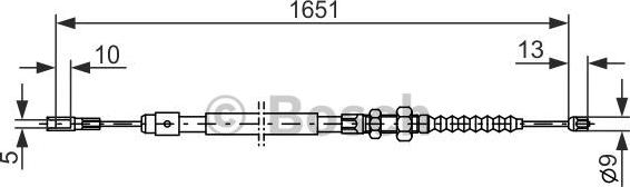 BOSCH 1 987 477 077 - Трос, гальмівна система autocars.com.ua