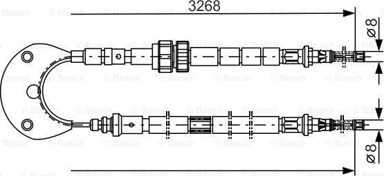 BOSCH 1 987 477 095 - Тросик, cтояночный тормоз avtokuzovplus.com.ua