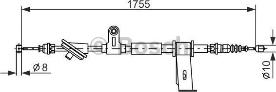 BOSCH 1 987 477 111 - Трос, гальмівна система autocars.com.ua