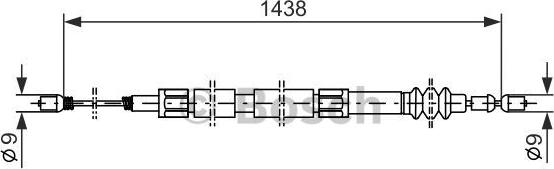 BOSCH 1 987 477 117 - Трос, гальмівна система autocars.com.ua