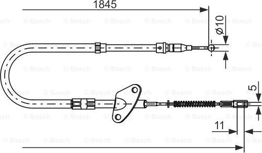 BOSCH 1 987 477 119 - Тросик, cтояночный тормоз autodnr.net