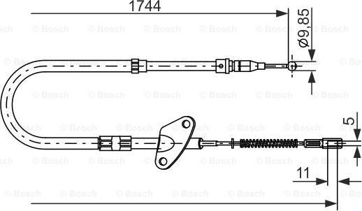 BOSCH 1 987 477 122 - Трос, гальмівна система autocars.com.ua