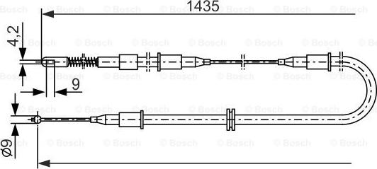 BOSCH 1 987 477 132 - Трос, гальмівна система autocars.com.ua