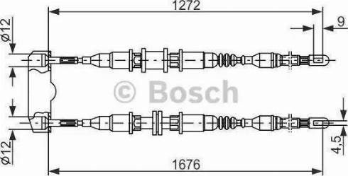 Parts-Mall PTC-042 - Трос, гальмівна система autocars.com.ua