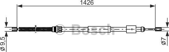 BOSCH 1 987 477 146 - Трос, гальмівна система autocars.com.ua