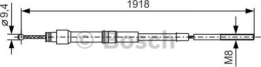 BOSCH 1 987 477 157 - Трос, гальмівна система autocars.com.ua