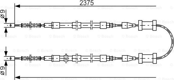 BOSCH 1 987 477 173 - Трос, гальмівна система autocars.com.ua