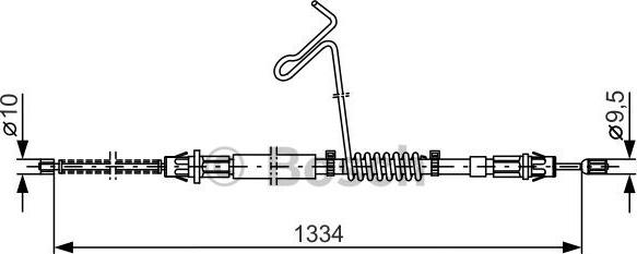 BOSCH 1 987 477 177 - Трос, гальмівна система autocars.com.ua