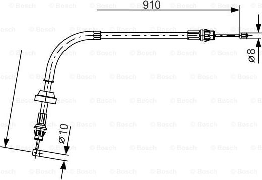 BOSCH 1 987 477 190 - Тросик, cтояночный тормоз avtokuzovplus.com.ua