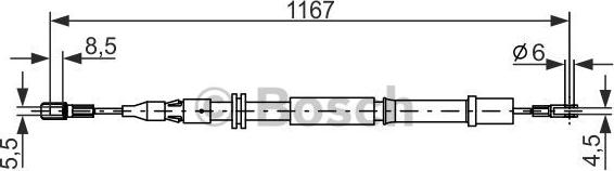 BOSCH 1 987 477 199 - Трос, гальмівна система autocars.com.ua