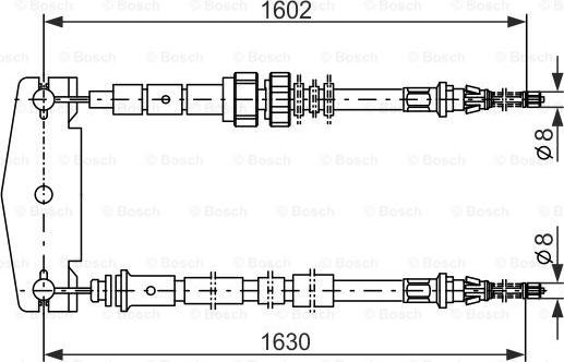 BOSCH 1 987 477 232 - Трос, гальмівна система autocars.com.ua